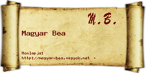 Magyar Bea névjegykártya